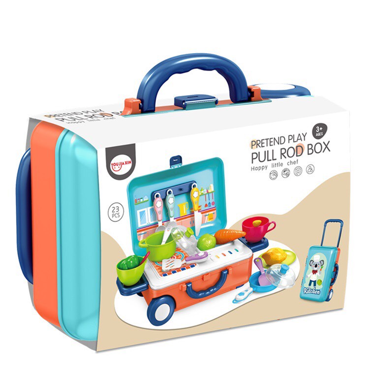 Vali kéo hướng nghiệp cao cấp - đồ chơi vali đầu bếp, vali trang điểm, bác sĩ, thợ sửa chữa - Smart Baby