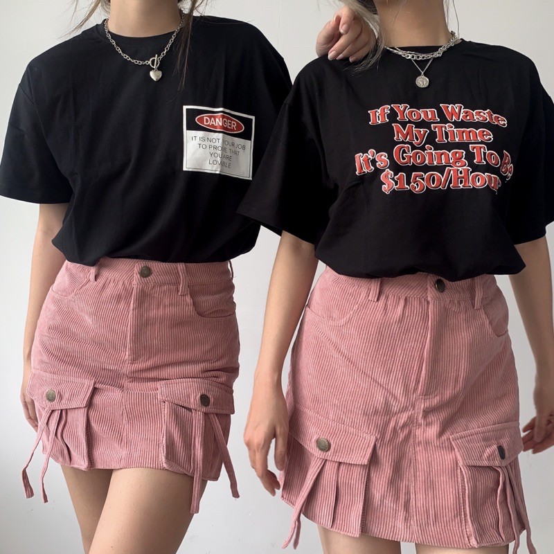 Usthebasic - Chân váy nhung Front Boxes Velvet Skirt | BigBuy360 - bigbuy360.vn