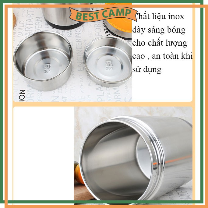 Cặp Lồng Cơm Giữ Nhiệt Inox 304 3 ngăn 2 Lớp Chống Tràn Đổ Giữ Nhiệt Trên 6h | BigBuy360 - bigbuy360.vn