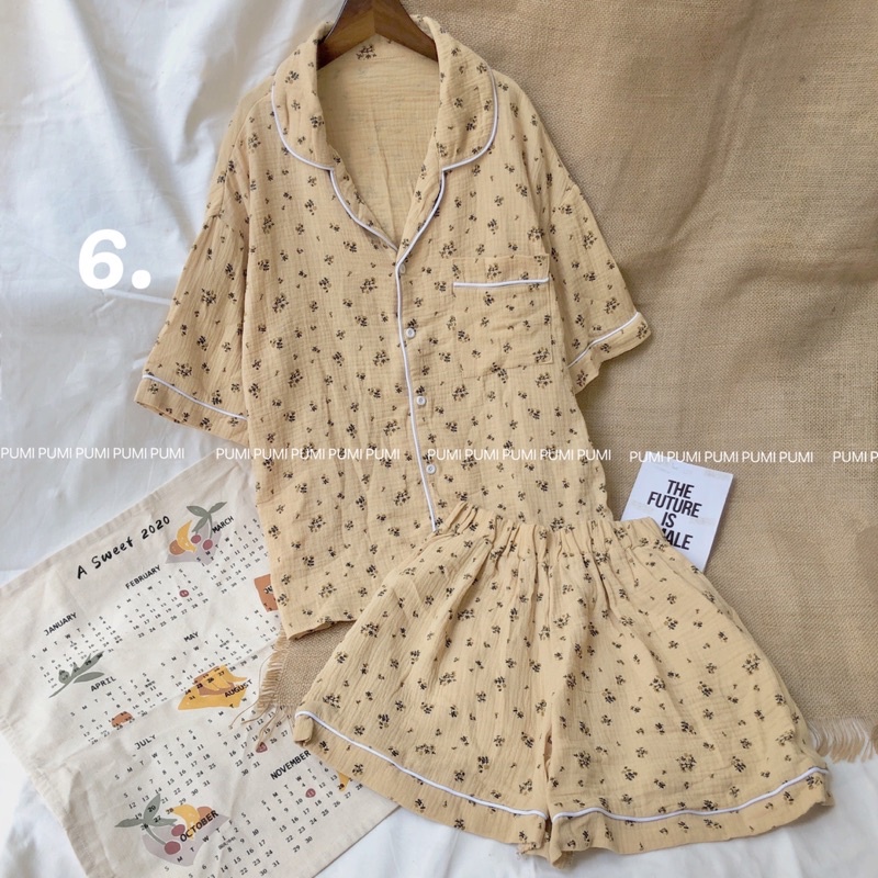 Set bộ nữ hoạ tiết túi trước freesize Pumi
