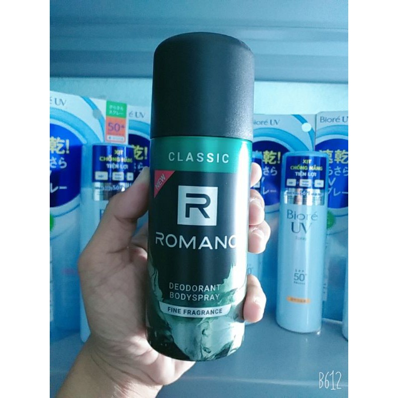 150 ml Xịt khử mùi toàn thân cho nam Romano Classic