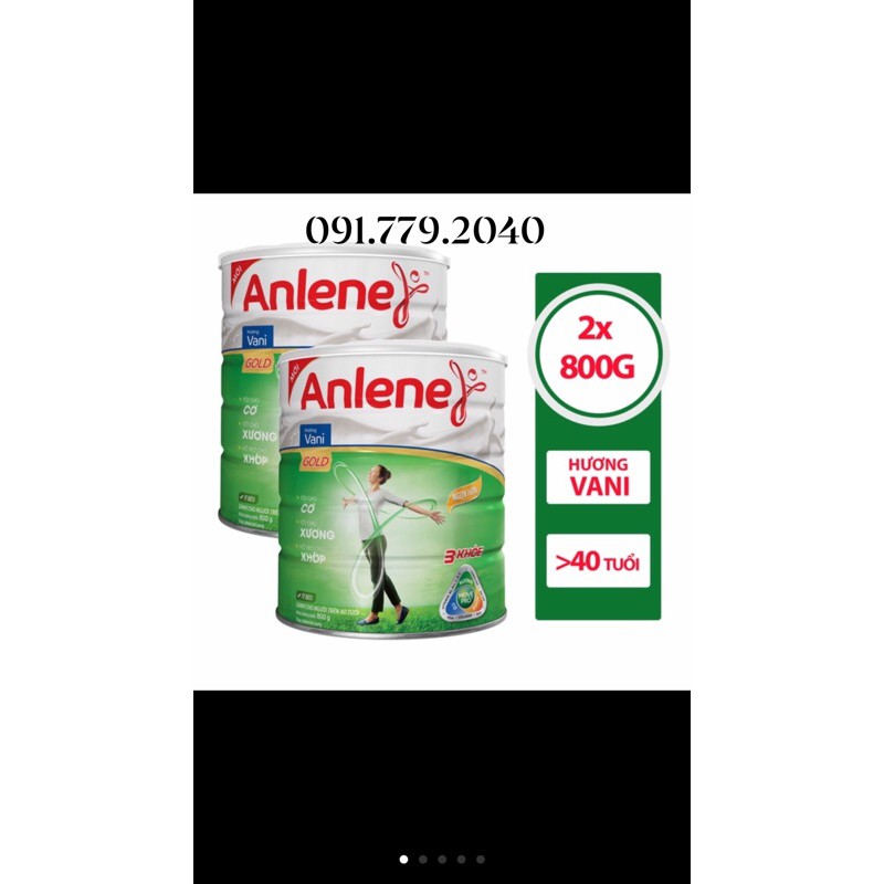 Sữa Anlene Gold 800g hương vani 40tuoi trở lên