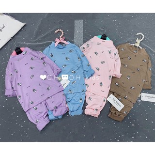 Bộ thun dài tay cổ 3 phân cho bé - bộ thu đông dài tay peekaboo cho bé trai bé gái từ 8kg đến18kg