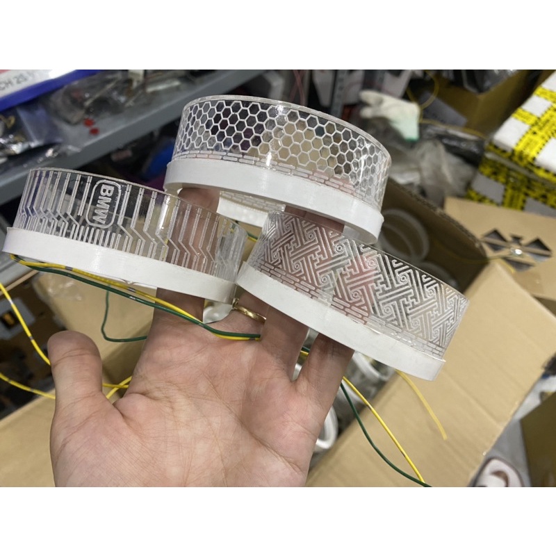 Vòng BMW 3D dày 5 li dùng chế bi cầu Led cho xe máy, ô tô