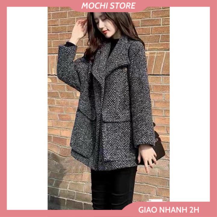 Áo Khoát Dạ,Áo Khoác Dáng Dài Nữ Kiểu Dáng Đơn Giản Hàng Quảng Châu Cao Cấp Phong Cách Hàn Quốc.