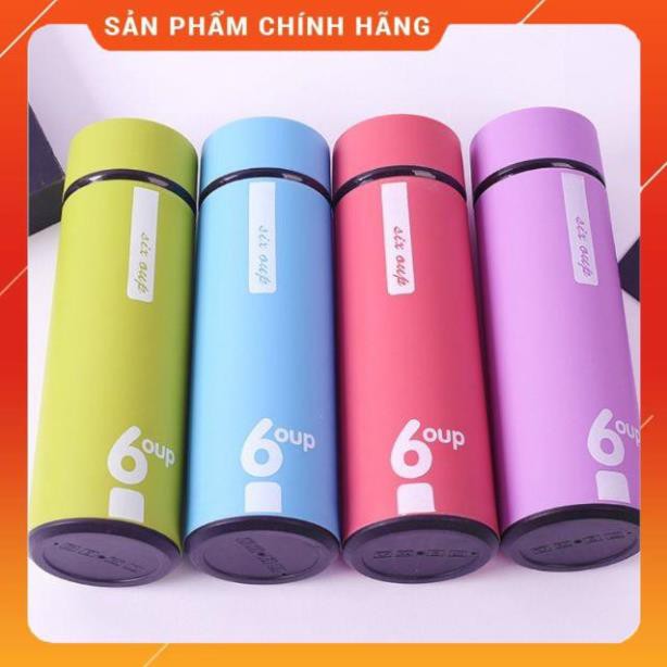 [ HÀNG SIÊU TỐT]  Bình đựng nước lõi thủy tinh bọc nhựa 6oup 450ml có 4 màu (được chọn màu)