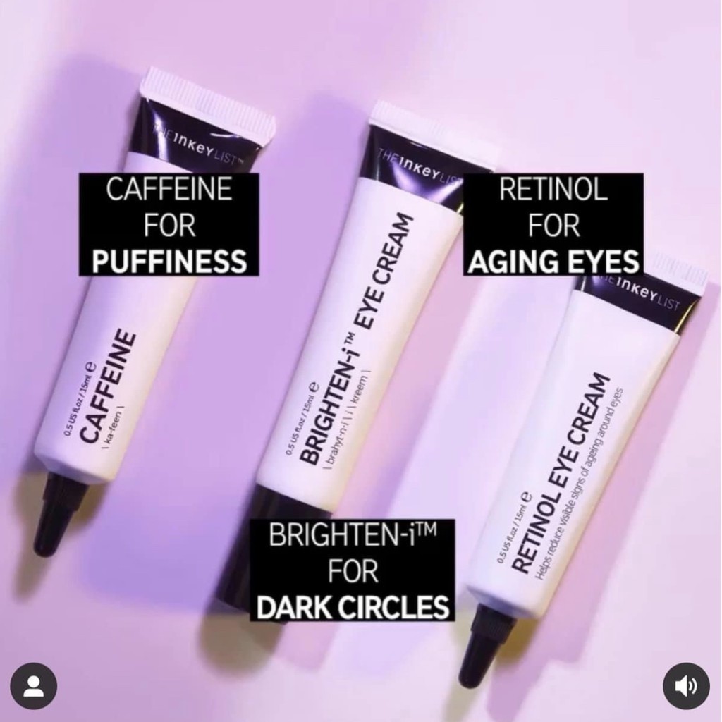 Kem mắt Caffein/Retinol/Brightening The Inkey List