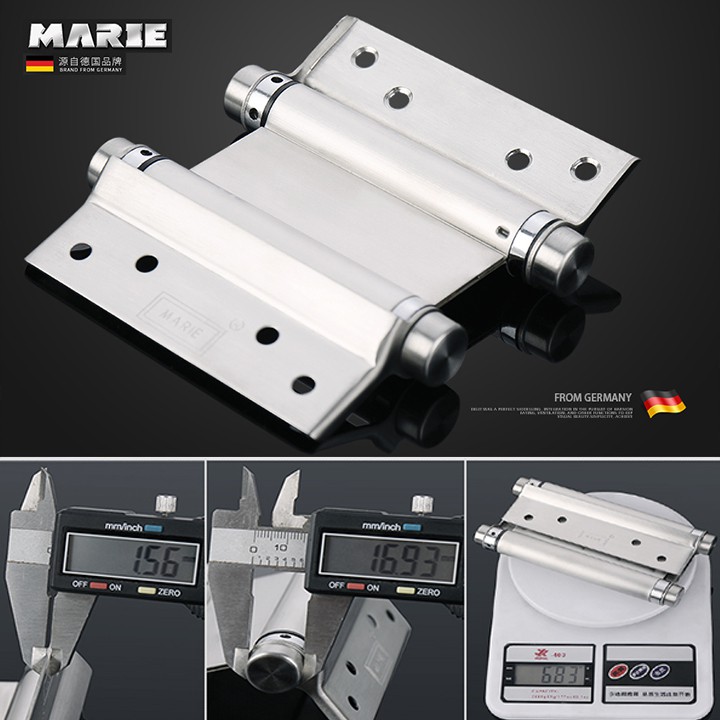 Bản lề tay cửa 2 chiều đơn inox 3inch 4inch và 5inch chính hãng Marie Bảo hành 1 năm