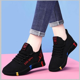 Giày thời trang nữ cá tính,giày thể thao sneaker nữ phong cách họa tết hoa hồng g143