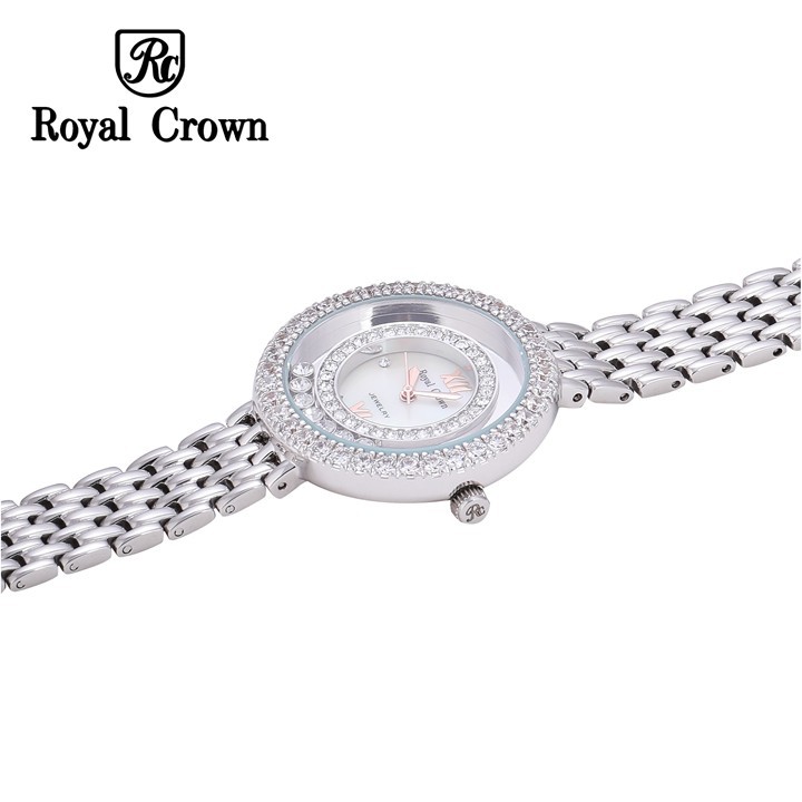 [ROYAL CROWN CHÍNH HÃNG] Đồng Hồ Nữ Chính Hãng Royal Crown 3628 dây thép vỏ trắng