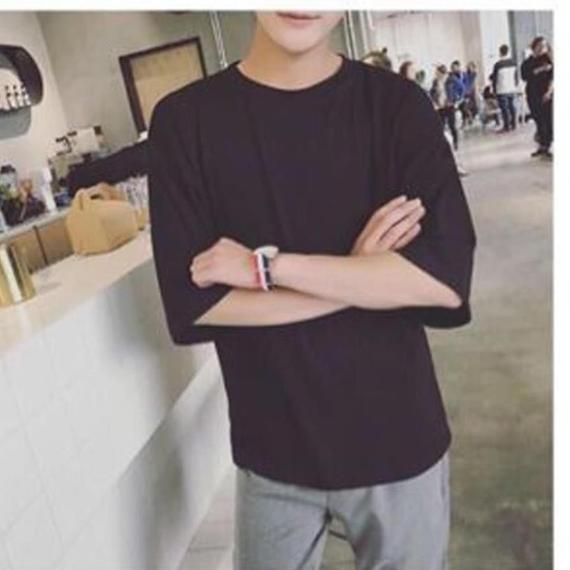 Áo thun trơn cotton, áo dáng rộng unisex (l) 8 | BigBuy360 - bigbuy360.vn