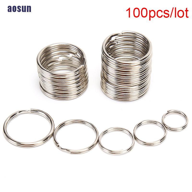 Set 100 vòng kim loại dùng để treo chìa khóa tiện lợi