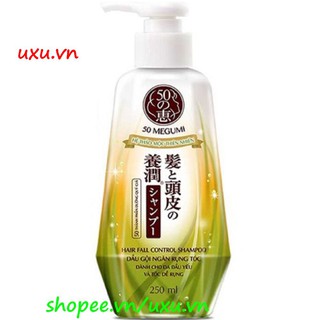 Dầu Gội Đầu 250Ml Megumi Ngăn Rụng Tóc Cho Da Đầu Yếu Và Tóc Dễ Rụng Megumi Hair Fall Control Shampoo, Với uxu.vn Tất Cả