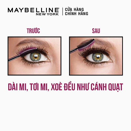 Mascara Dài Mi & Tơi Mi Tự Nhiên Maybelline New York Lash Sensational Waterproof Chuốt Mi Không Lem Không Trôi 10ml