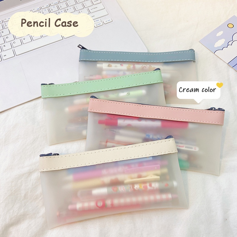 Túi Đựng Bút Dạng Thạch Trong Suốt Chống Thấm Nước Cho Học Sinh/Văn Phòng