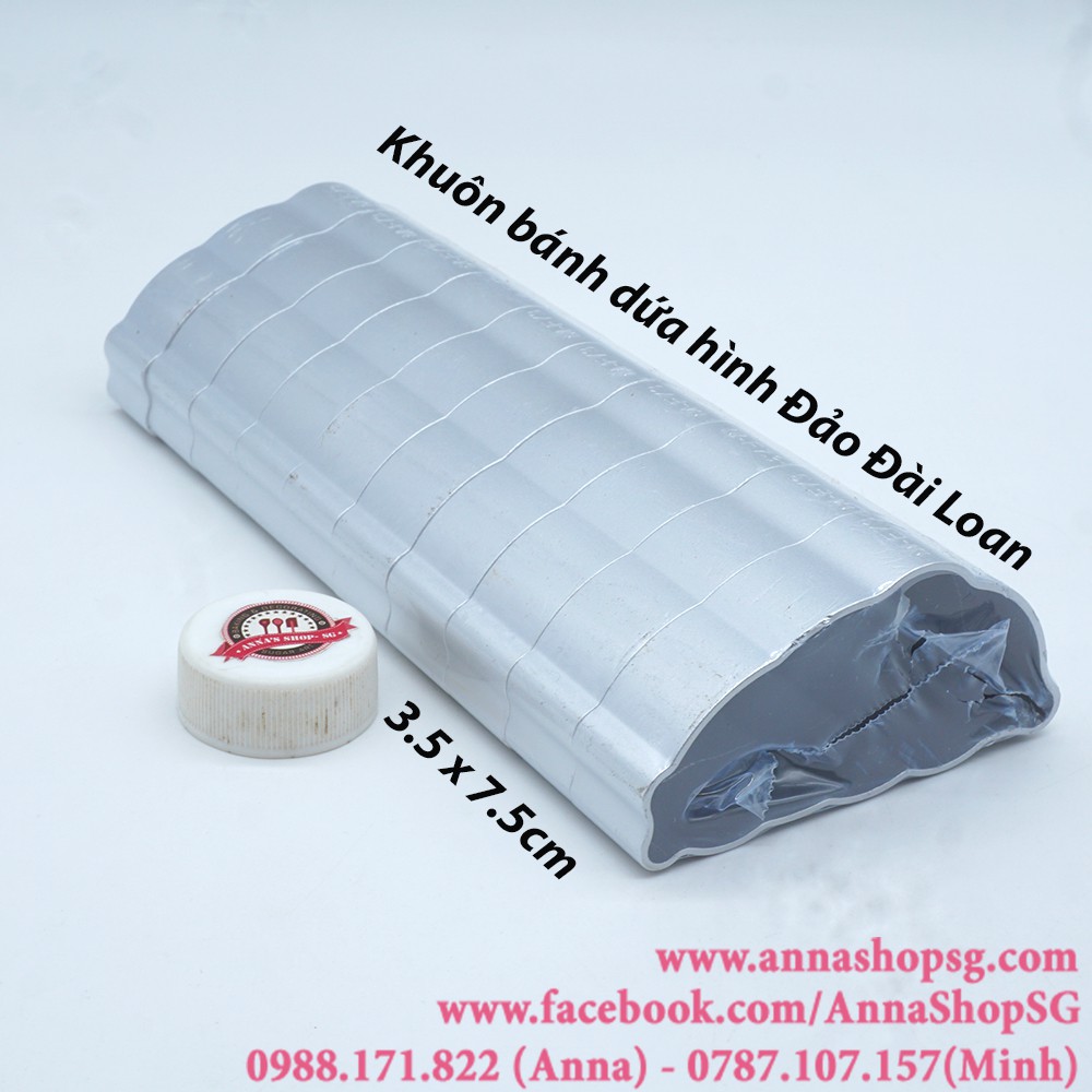 KHUÔN BÁNH DỨA HÌNH ĐẢO (10C)