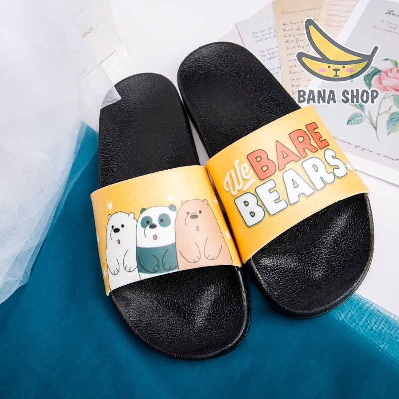 Dép thời trang hình anh em gấu We Bears Chúng tôi đơn giản là gấu