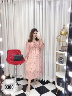 Bigsize Đầm xòe hoa nhí D380