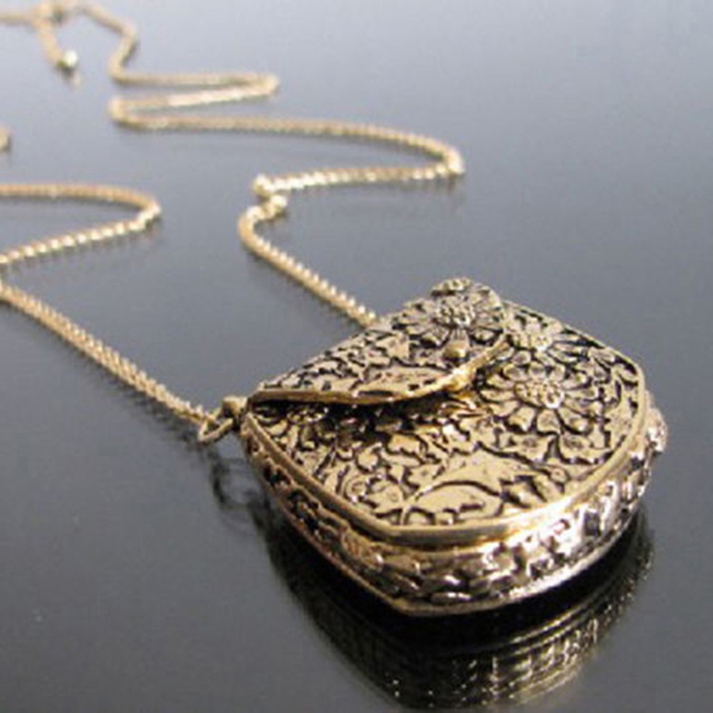 (Hàng Có Sẵn) Vòng cổ Mặt Hình Túi Xách Phong Cách Vintage