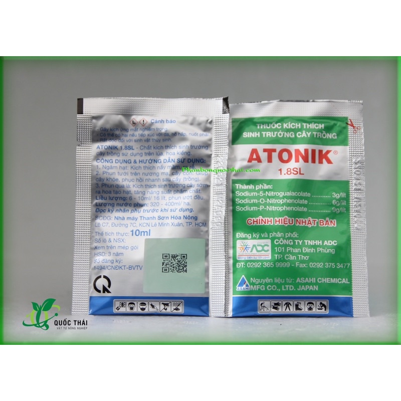 Phân Bón Lá Kích Thích Sinh Trưởng Atonik 1.8SL, phân bón lá kích rễ,gói 10ml