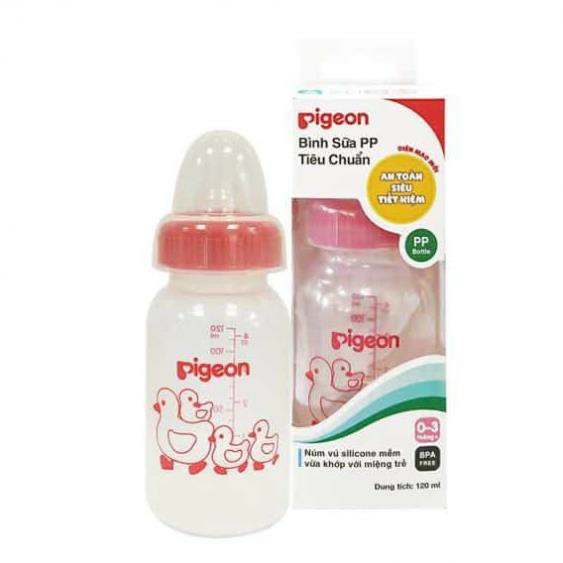 Bình sữa cổ hẹp PP tiêu chuẩn Pigeon 120ml/ 240ml