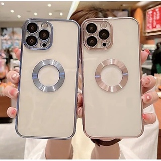 Ốp lưng trong mạ viền khoanh táo cho iPHONE 7PLUS - > 13 PROMAX
