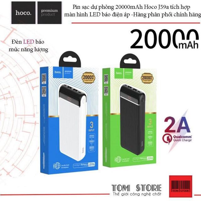 Pin dự phòng Hoco j59A_20.000mah chính hãng
