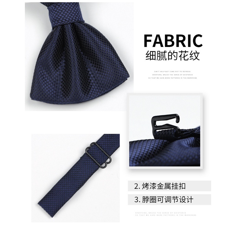 Cà Vạt Nơ Sọc Ca Rô Đen / Đỏ Phong Cách Anh Quốc Thời Trang Lịch Lãm Cho Chú Rể