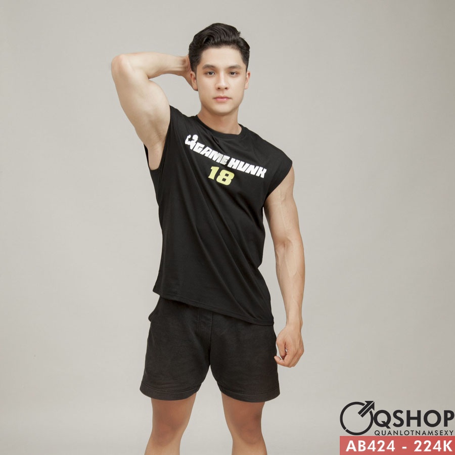 Áo tanktop đi chơi, thể thao, gym QSHOP AB424