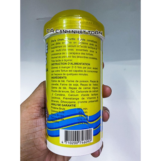 THỨC ĂN CHO RÙA TURTLE STICKS 100G PRO CHOICE