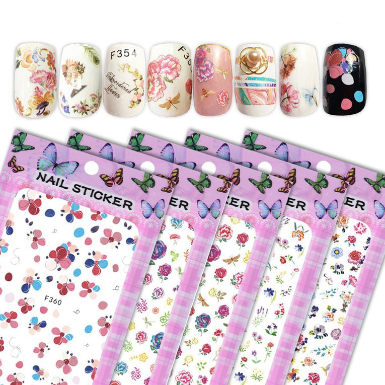 Sticker Dán Tường Hình Hoa Hồng Và Bướm Màu Tím Theo Phong Cách Pháp