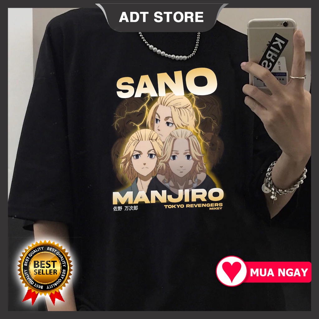4 Mẫu Áo Phông Tokyo Revengers Harajuku Anime Hanemiya Kazutora Matsuno Chifuyu Sano Manjiro Mikey cực chất giá rẻ