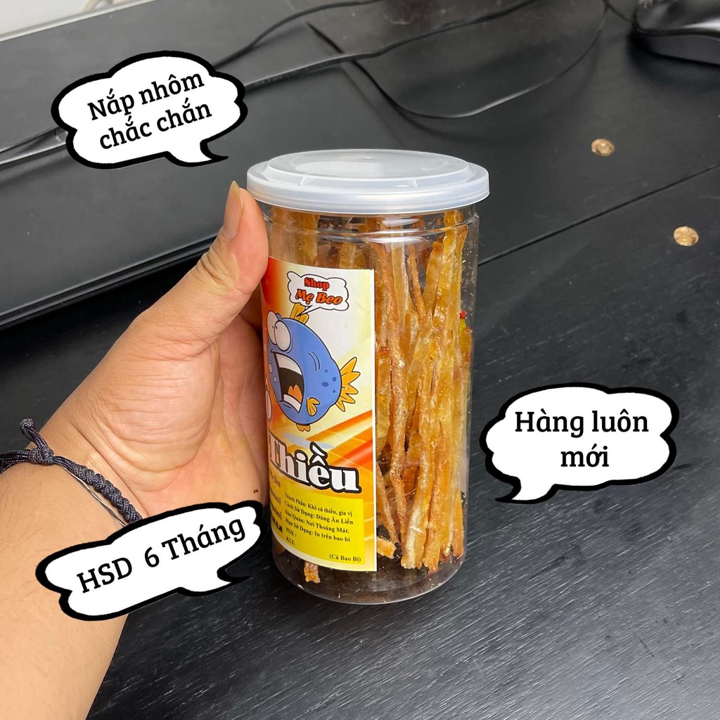 250Gr Khô Cá Thiều Que Ăn Vặt Shop Mẹ Beo Cực Ngon