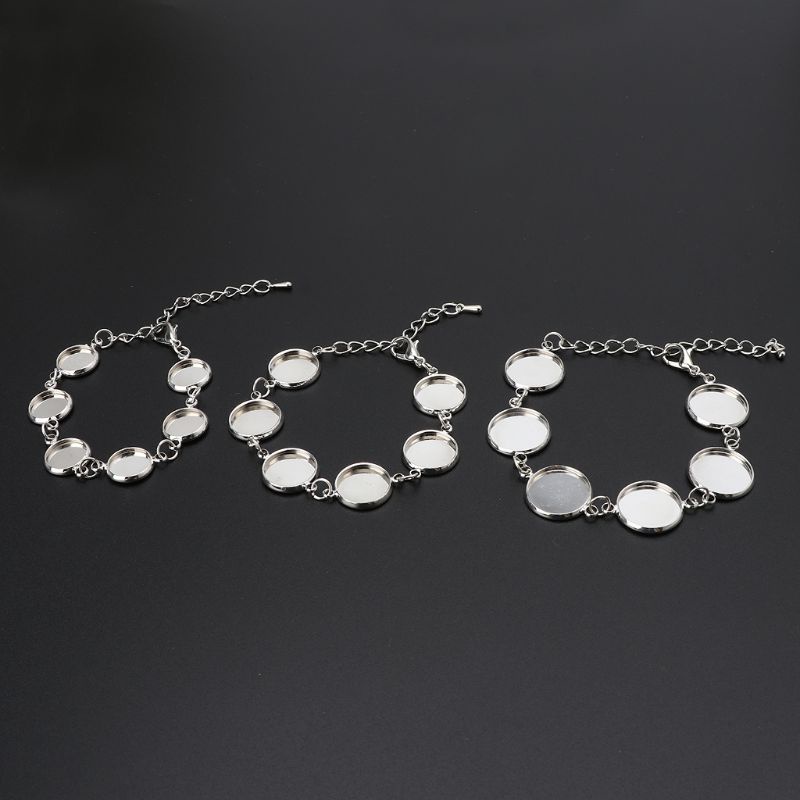 Bộ 6 Miếng Đệm Tròn Bằng Kính Cabochons Dùng Làm Trang Sức DIY