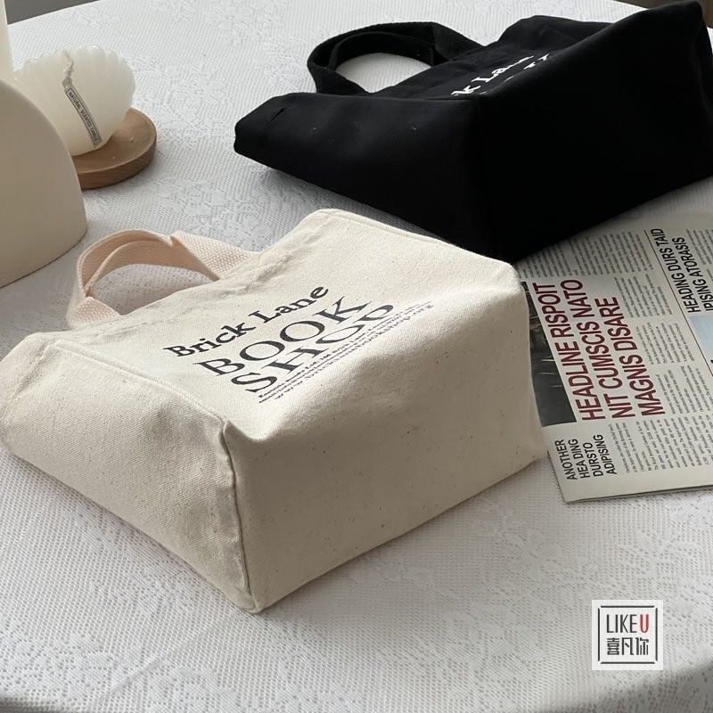 Túi Tote Vải Canvas Đựng Hộp Cơm Phong Cách Nhật Bản Mẫu Mới 2022