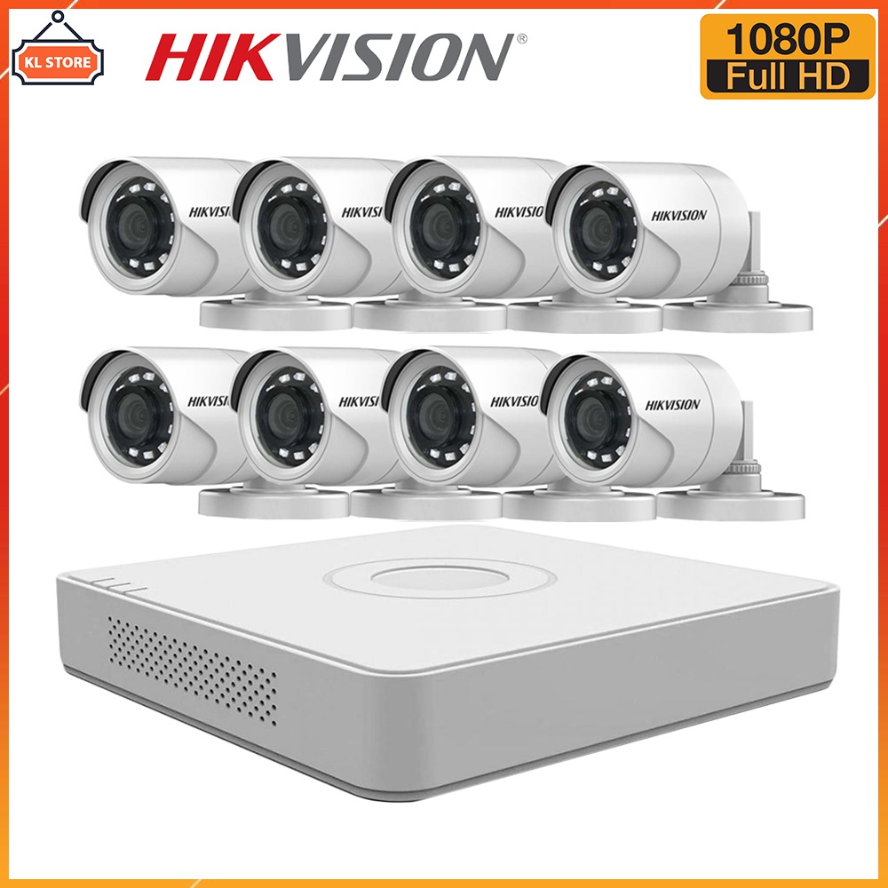 Bộ Camera Quan Sát Hikvision 8 Kênh 2.0MP Full HD - Hàng Chính Hãng