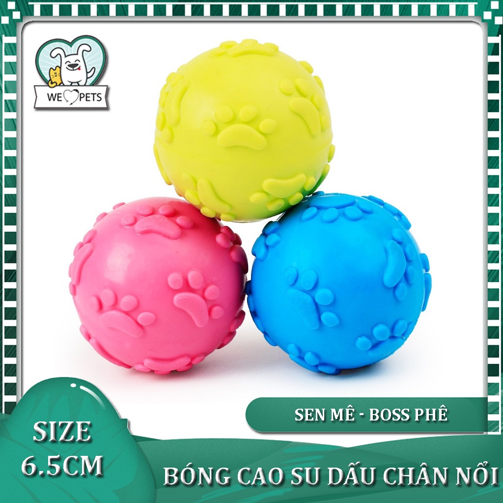 Bóng Cao Su Đồ Chơi Cho Chó Mèo Hình Dấu Chân Chó - Mã DCCM47  - Lida Pet Shop