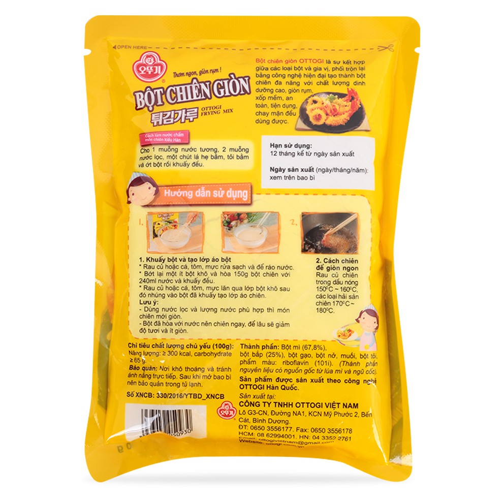 Bột Chiên Giòn Hàn Quốc gói 500gr