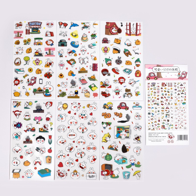 Set 6 Sticker Dễ Thương