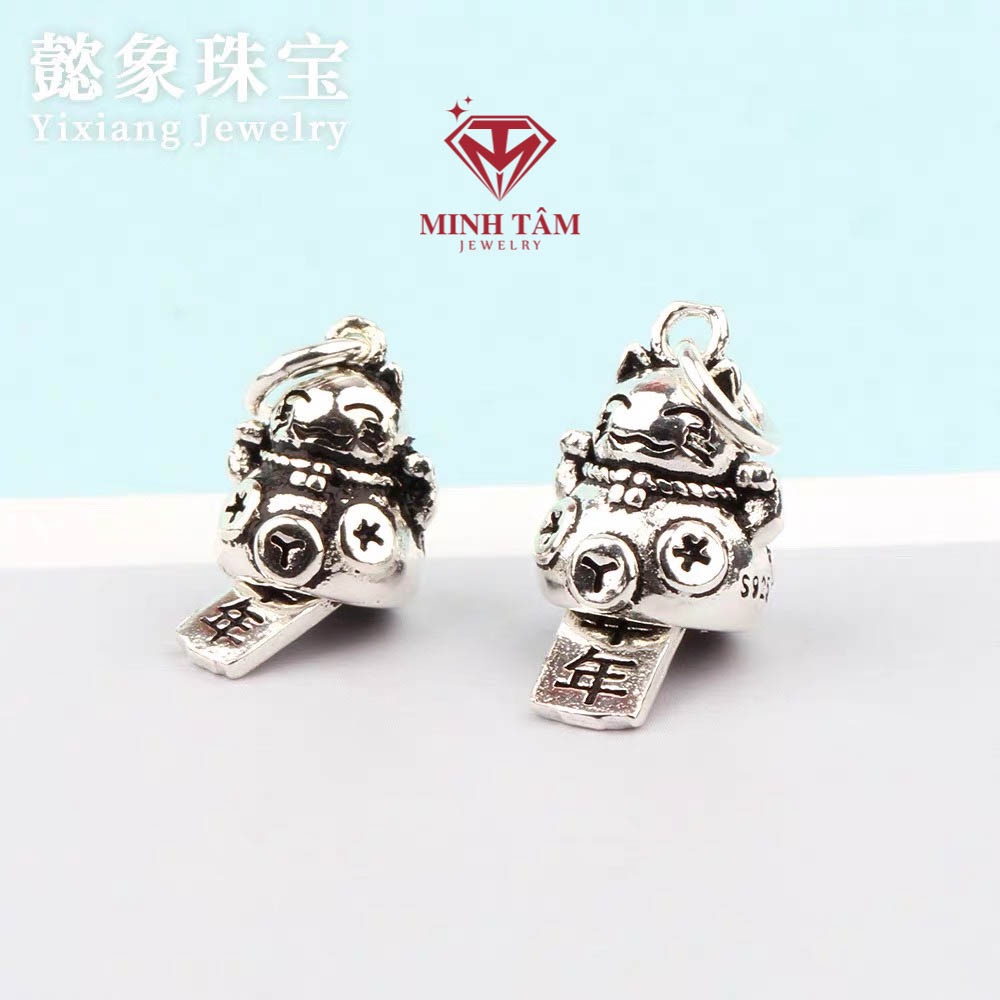 Mèo thần tài bạc Thái S925 -Minh Tâm Jewelry