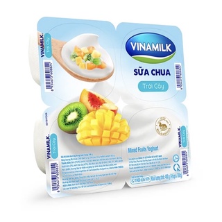 Sữa Chua Ăn Vinamilk Vị Trái Cây- Vỉ 4 hộp x 100g