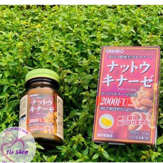 Viên Uống Chống Đột Quỵ Nattokinase 2000fu Orihiro Nhật Bản Hộp 60 Viên Hàng Chính Hãng