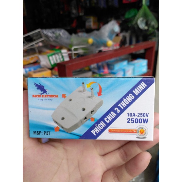 Phích cắm ba chạc dẹt Nachi thông minh