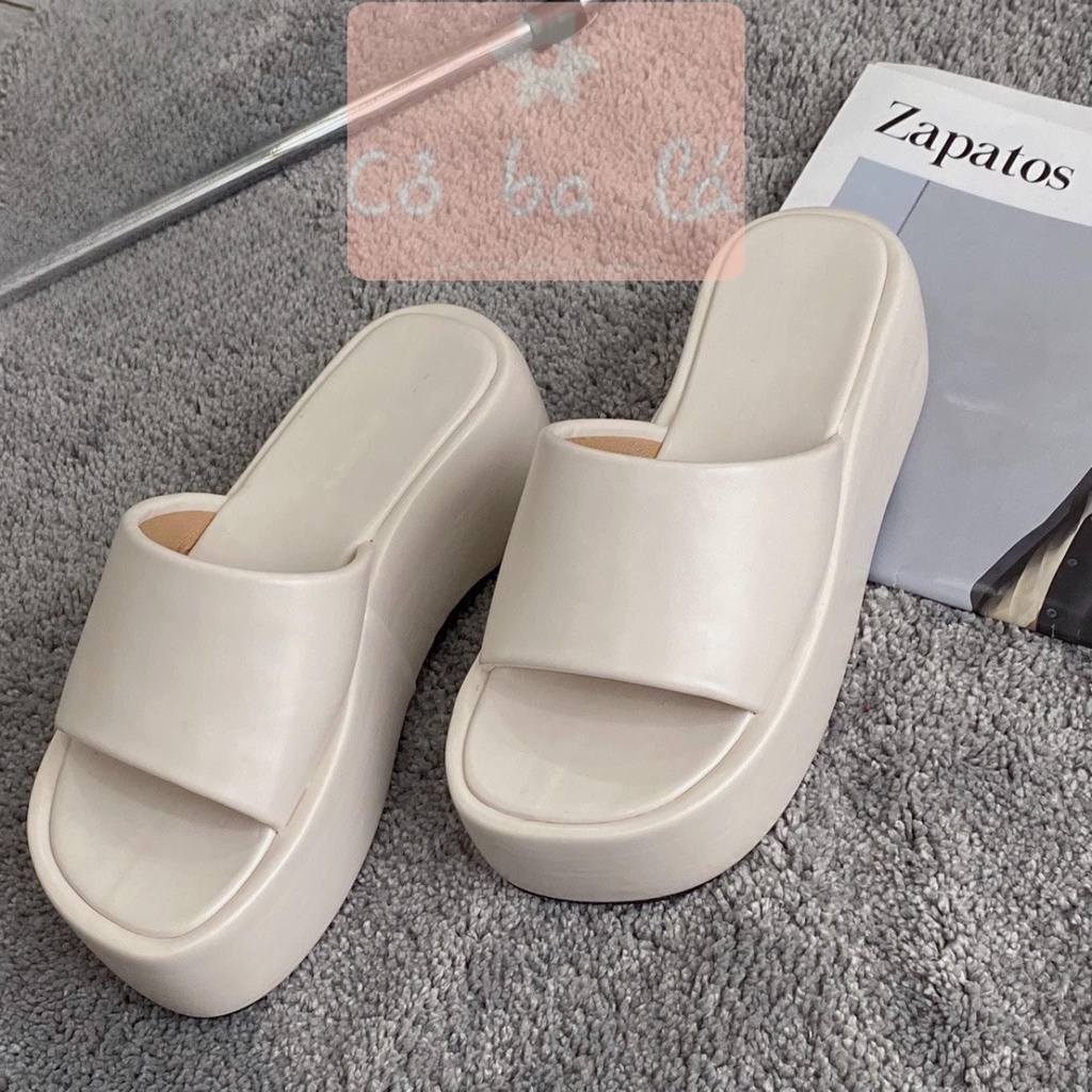 DÉP XUỒNG COBALA SHOES - DÉP THỜI TRANG QUAI NGANG BẢN TO TRƠN ĐẾ CAO HIỆN ĐẠI D22094900