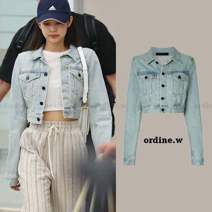 Sẵn_Áo denim croptop BLACKPINK Jennie