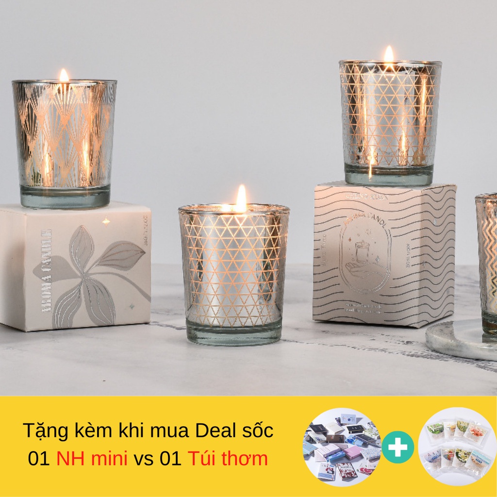 Nến Thơm Phòng Candle Cup Set Nến Thơm Tinh Dầu Thiên Nhiên Rẻ Khử Mùi Thơm Nhà Deluxe 50G NEN21