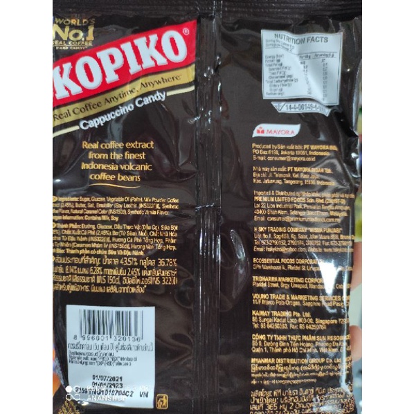 Kẹo cà phê Kopiko vị cà phê sữa gói 135g