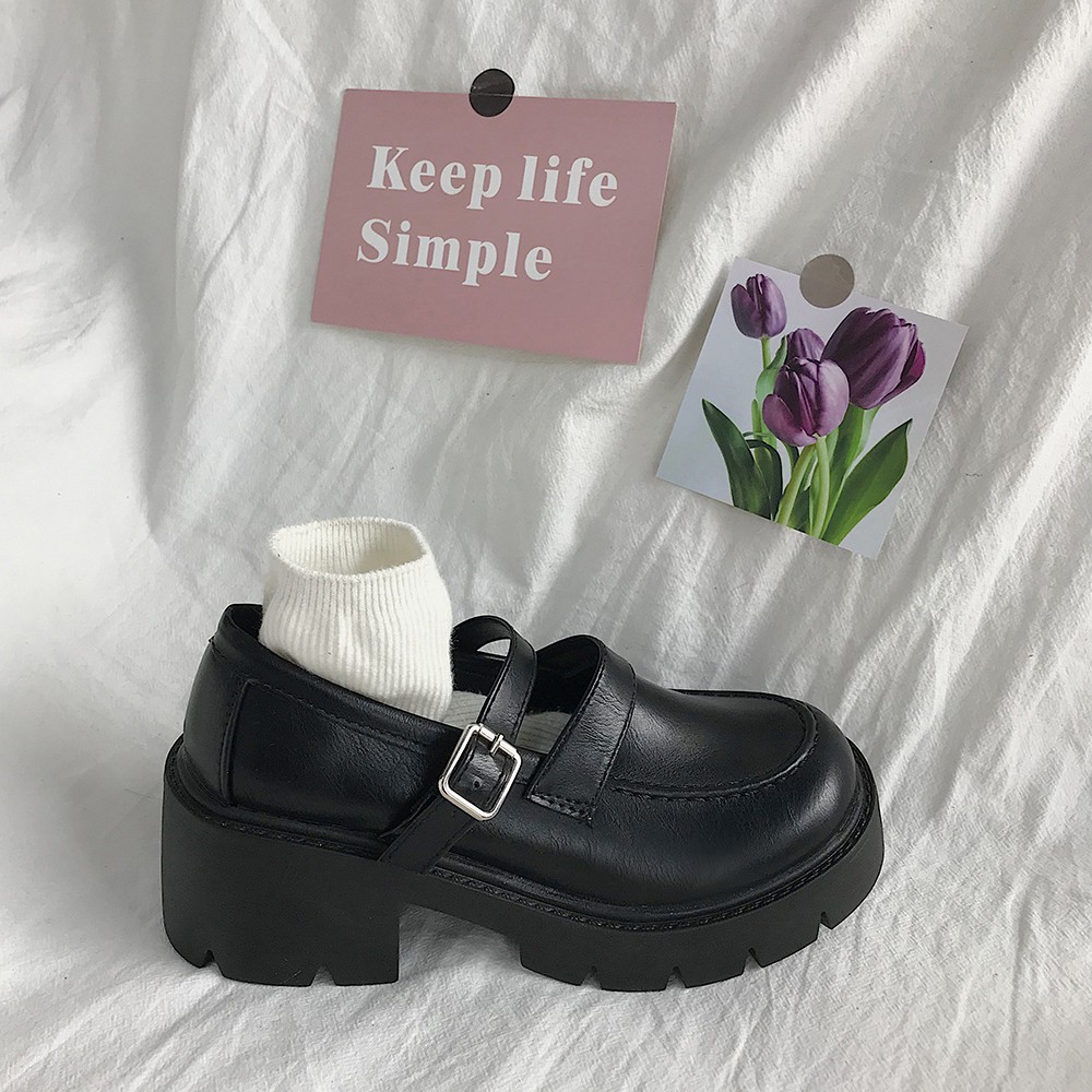 Giày Mary Jane quai ngang đế cao 6cm mã K135