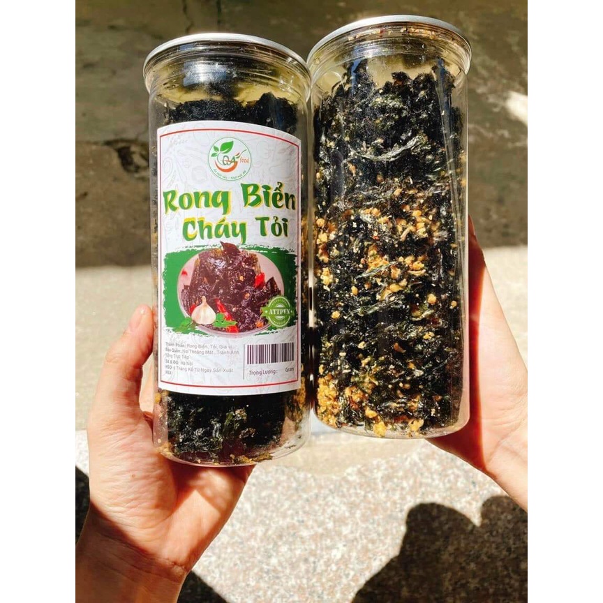 Rong biển cháy tỏi hũ pet (200g),giảm cân, healthy, tốt cho sức khỏe
