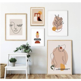 Set 5 tranh Canvas Trang trí Decor Nhà cửa Style Minimalist - Future Decor